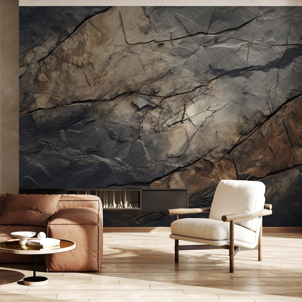 Grietas oscuras en piedra — interior 3