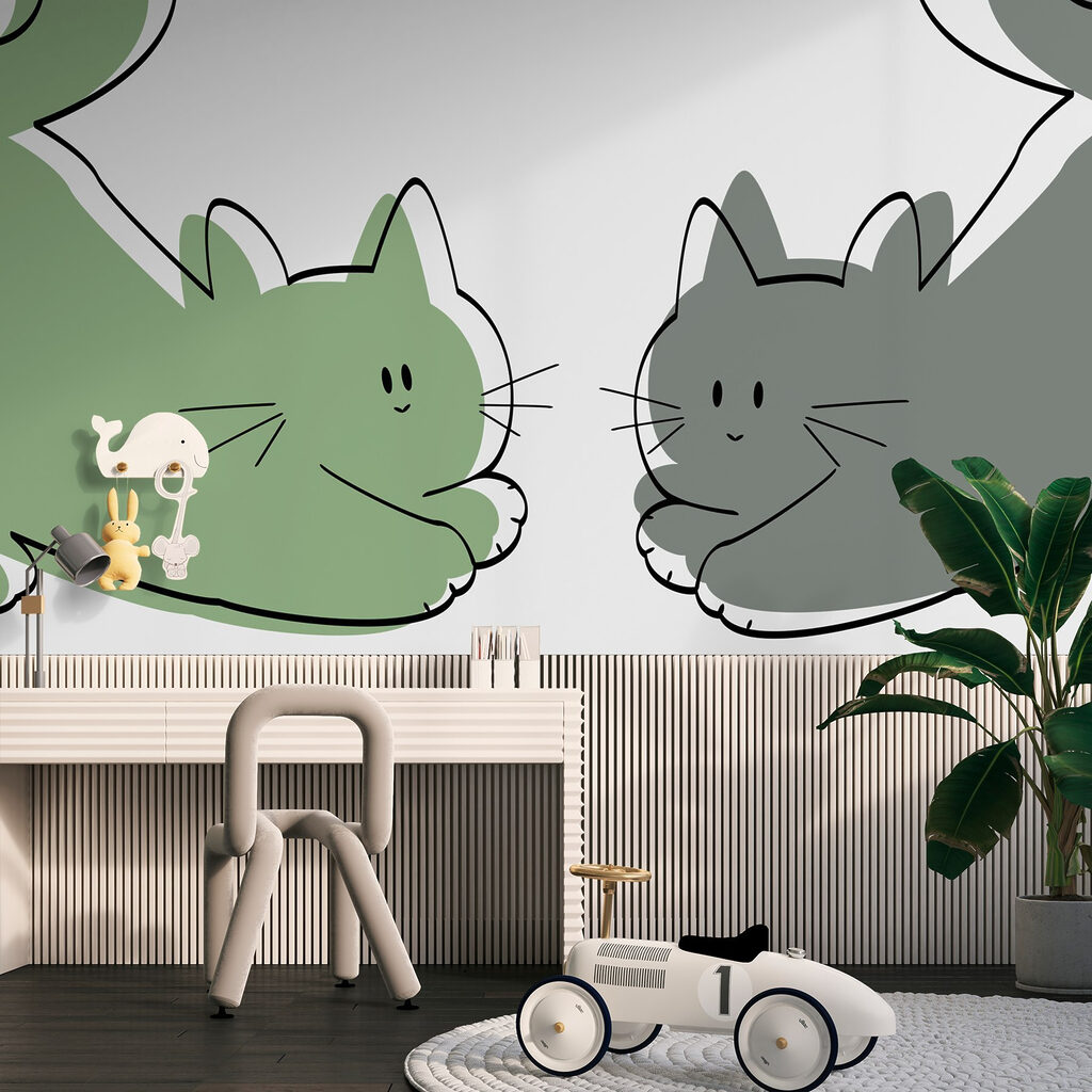 Gatos que se miran — interior 1