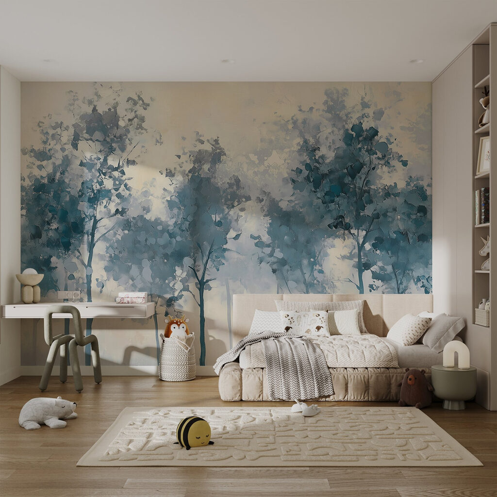 Hilera de árboles azules — interior 2
