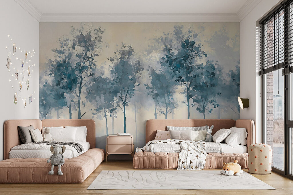 Hilera de árboles azules — interior 4