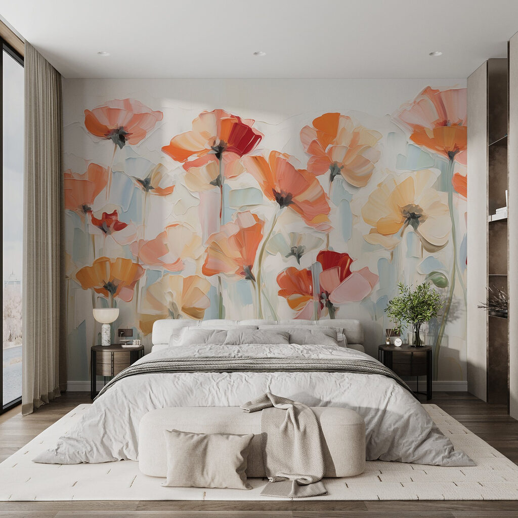 Flores naranjas y rosas — interior 1