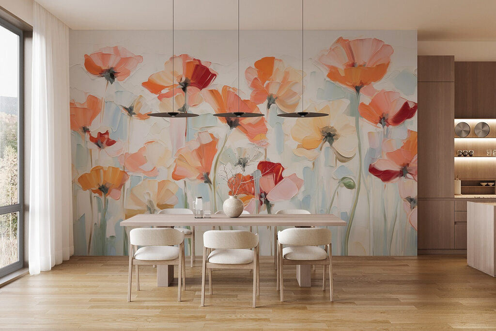 Flores naranjas y rosas — interior 3