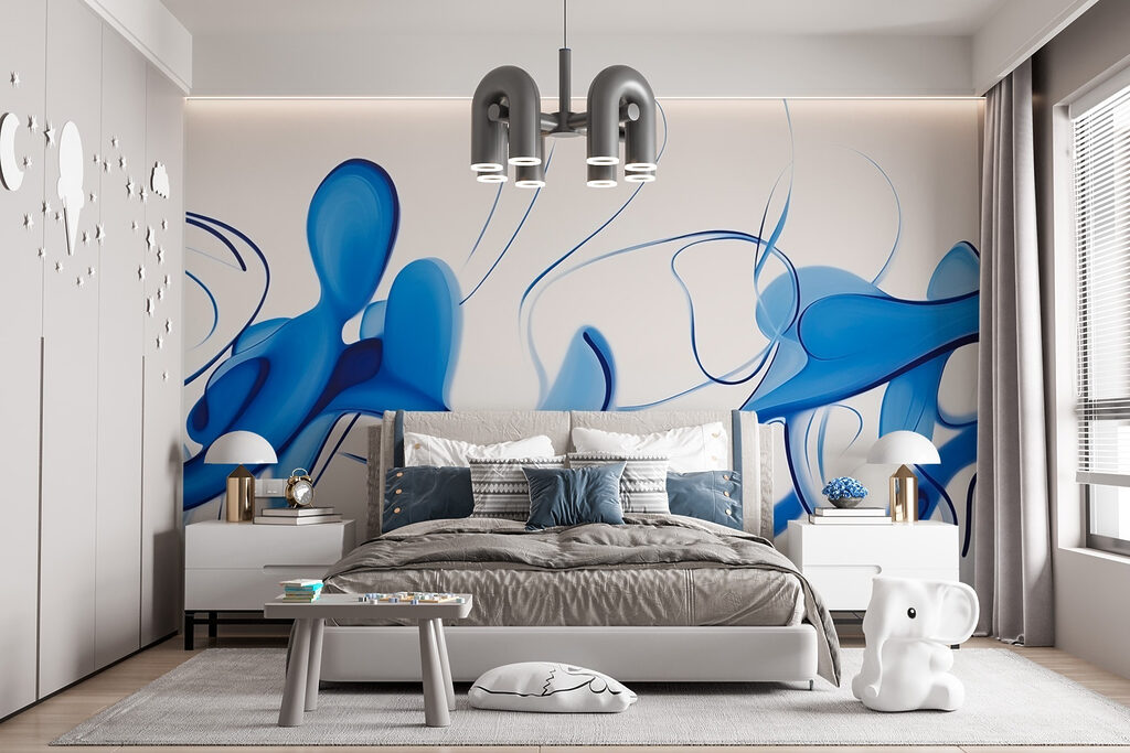 Formas fluidas entre líneas — interior 2
