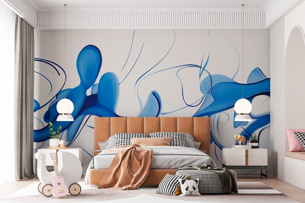 Formas fluidas entre líneas — interior 3