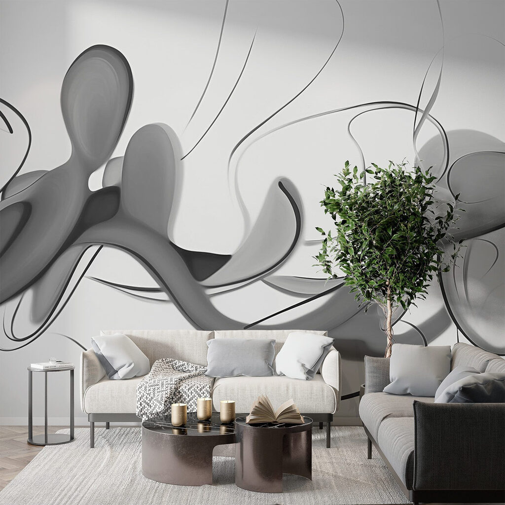 Formas fluidas entre líneas — interior 2