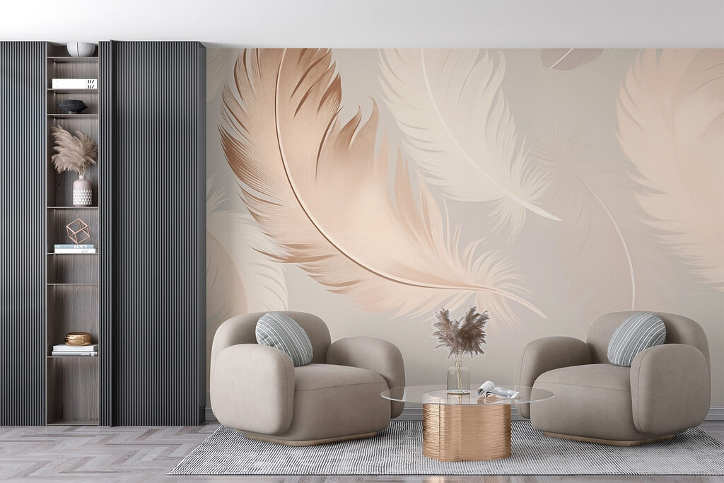 Plumas en tonos crema — interior 3