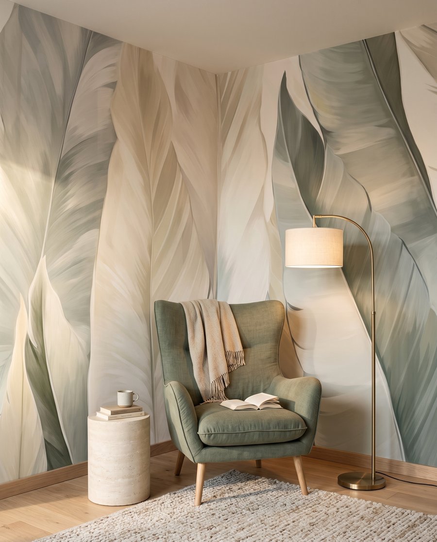 Hojas claras superpuestas — interior 3
