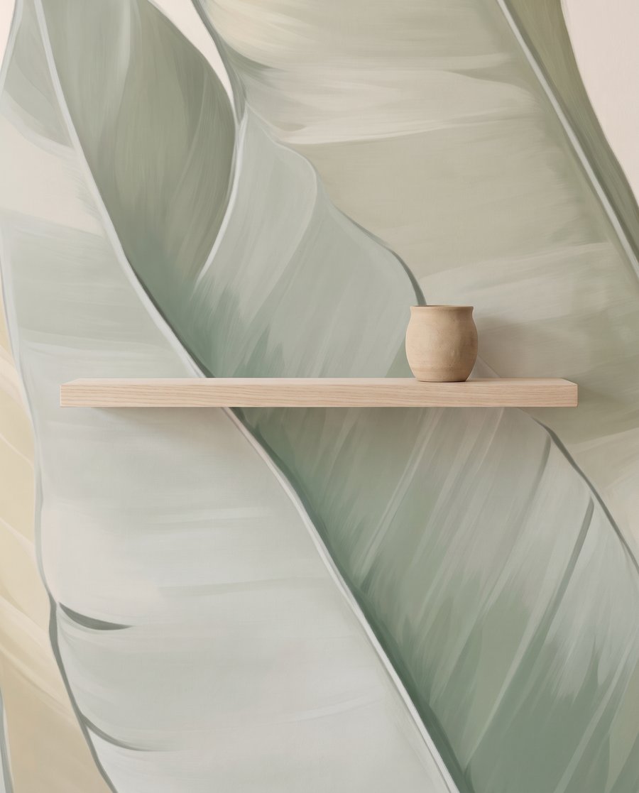 Hojas claras superpuestas — detalle