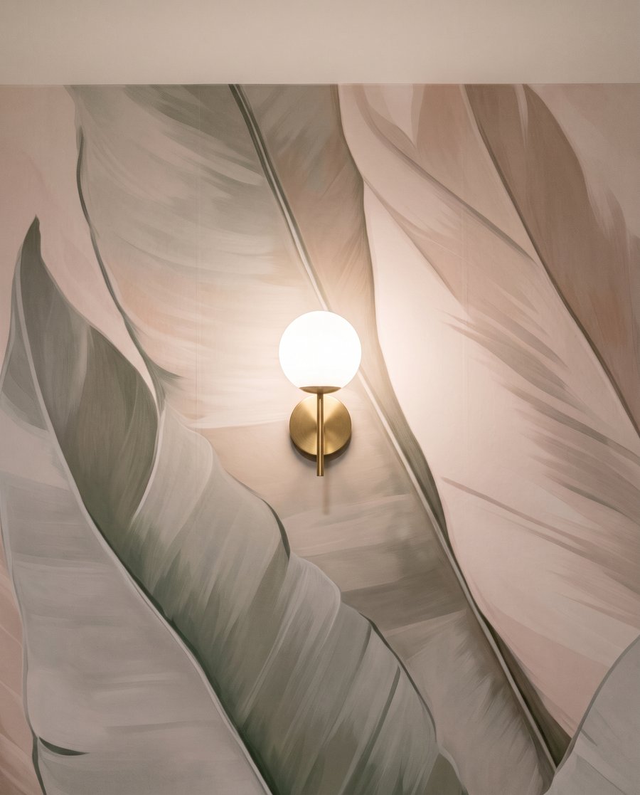 Hojas claras superpuestas — detalle