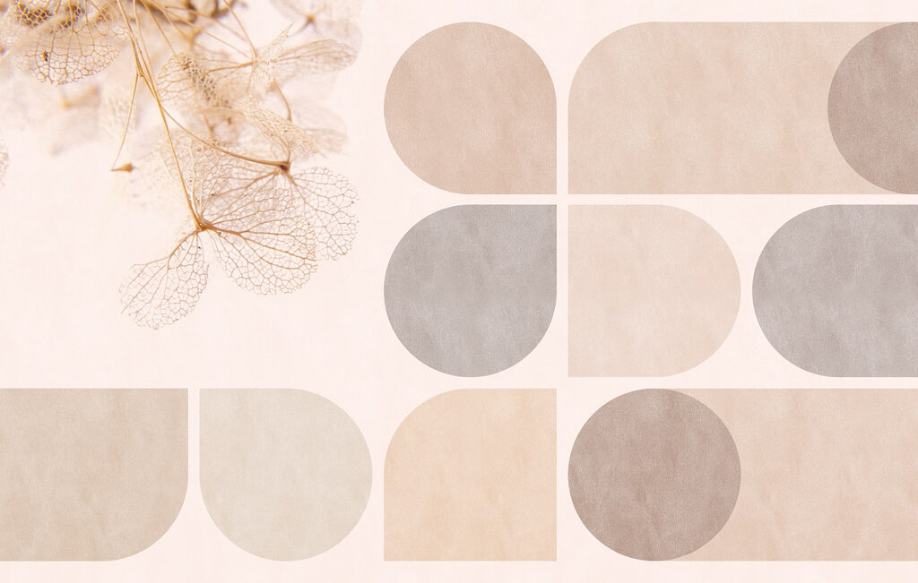 Hoja con formas geométricas — diseño completo
