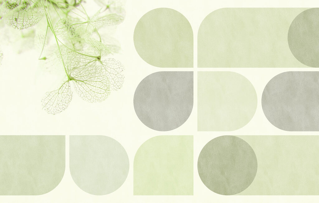 Hoja con formas geométricas — diseño completo