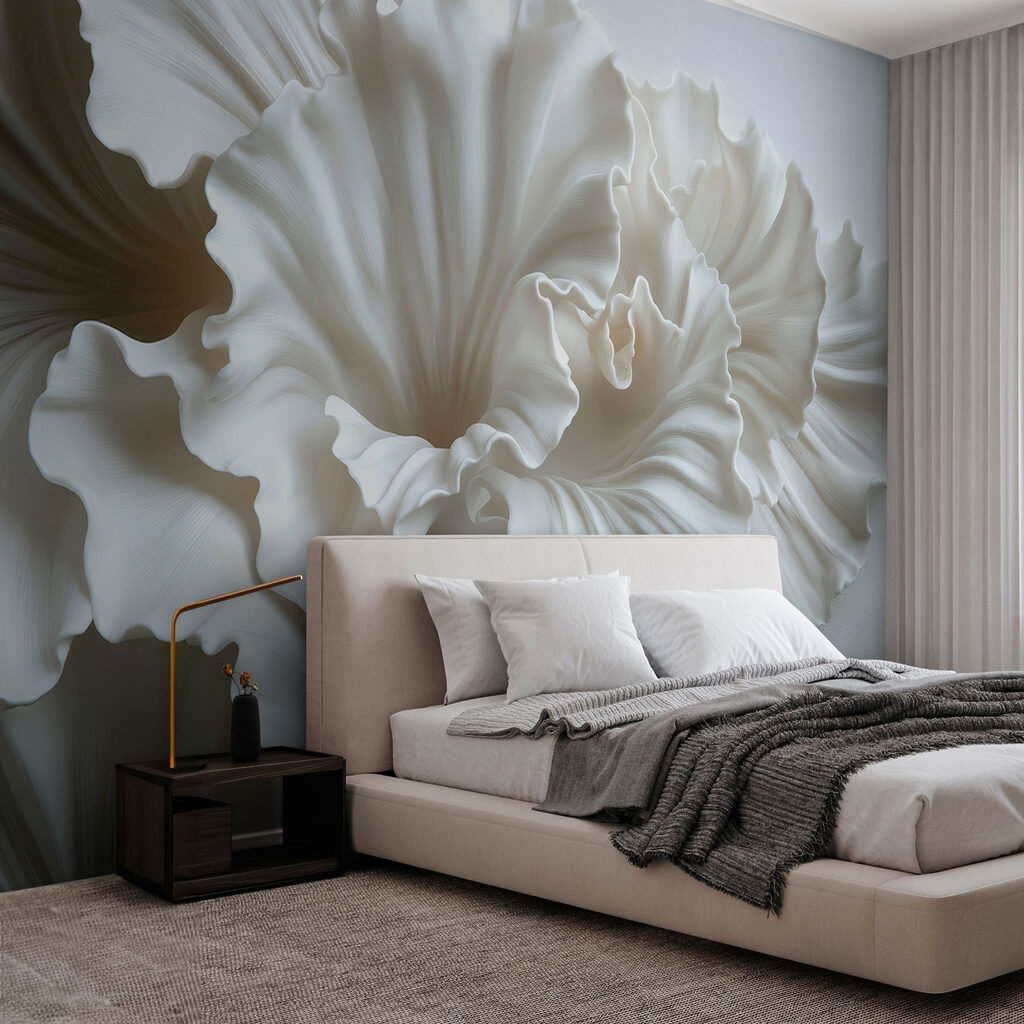 Flor blanca con sombras — interior 1