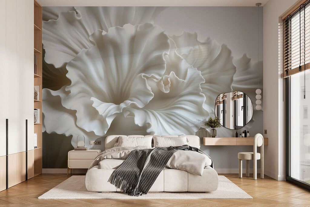 Flor blanca con sombras — interior 2