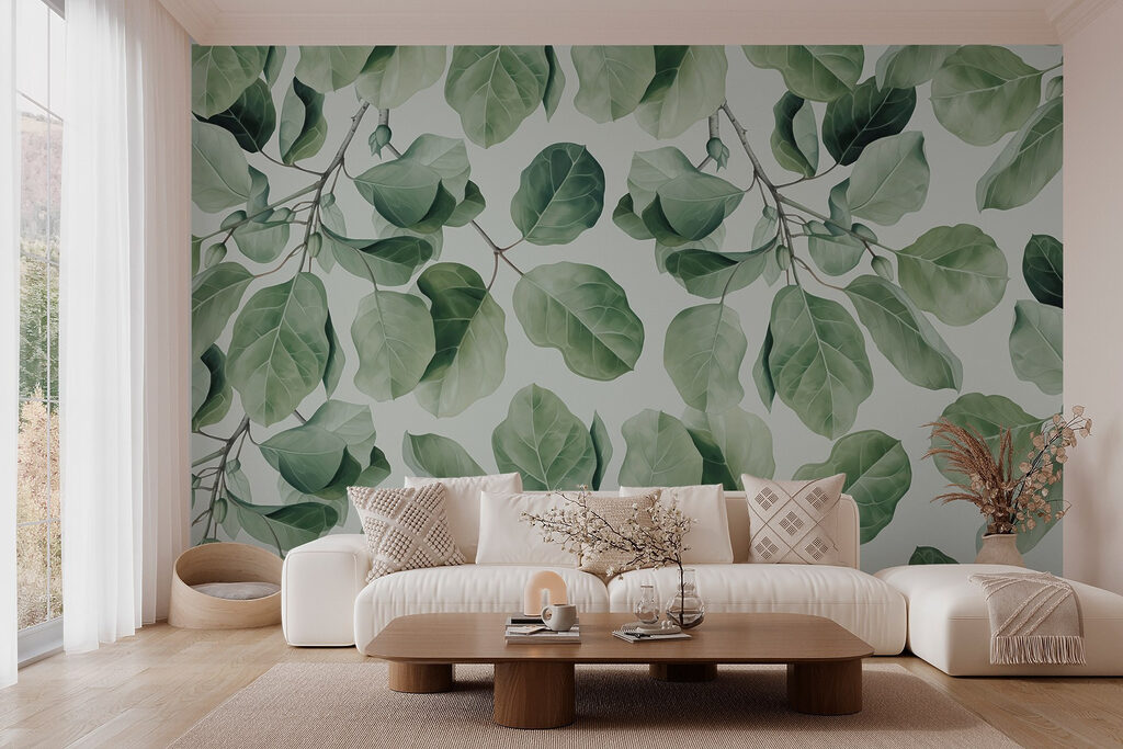 Hojas en lavados verdes — interior 1