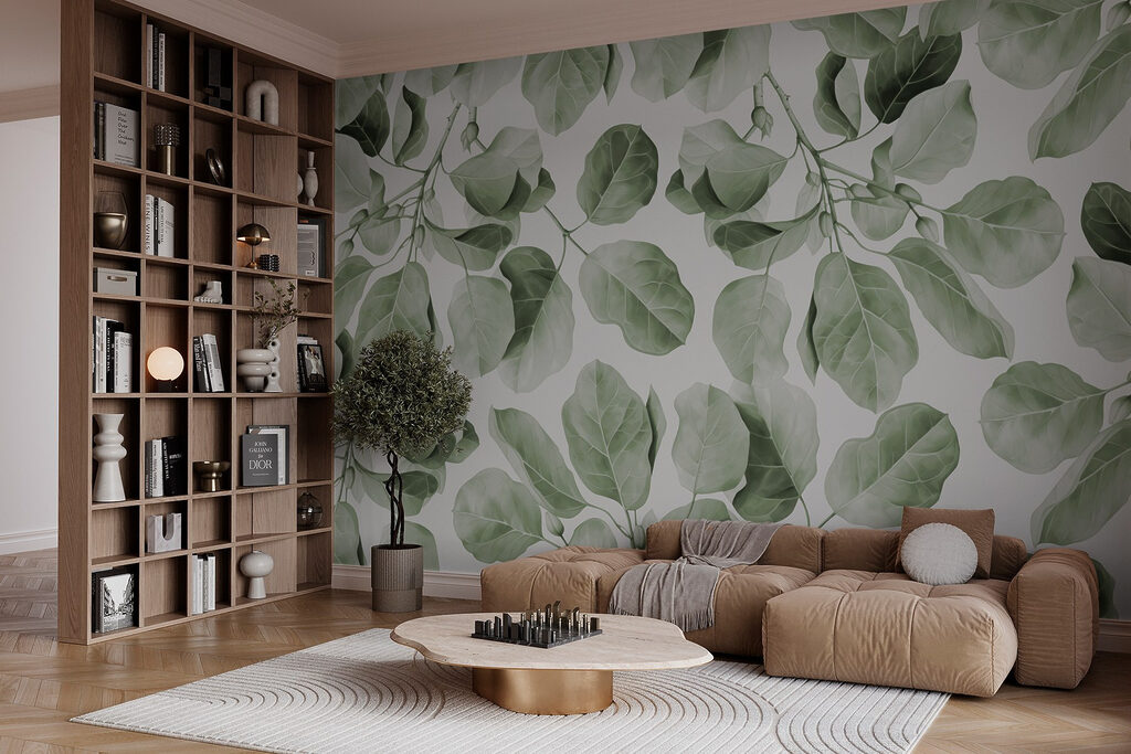Hojas en lavados verdes — interior 2