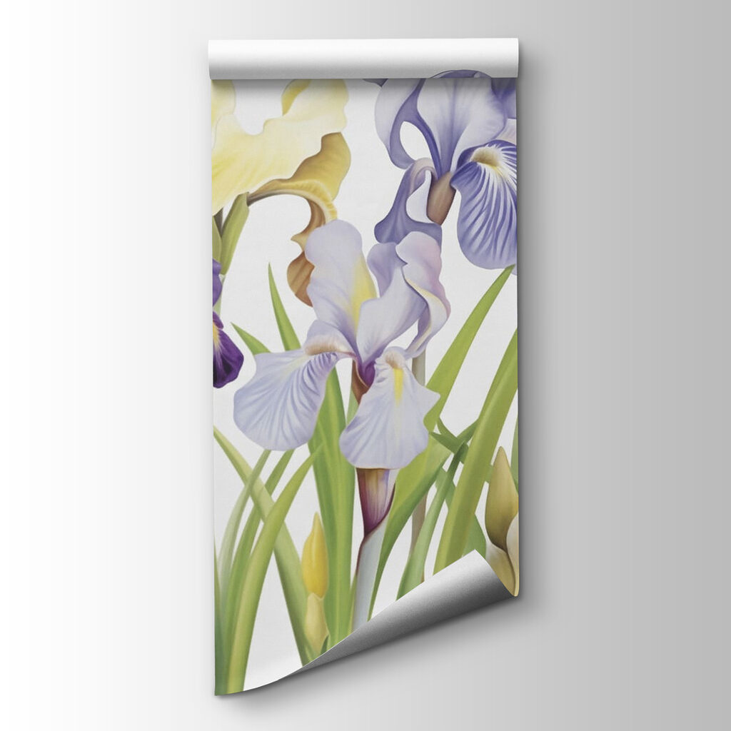 Irises morados y amarillos — vista del producto