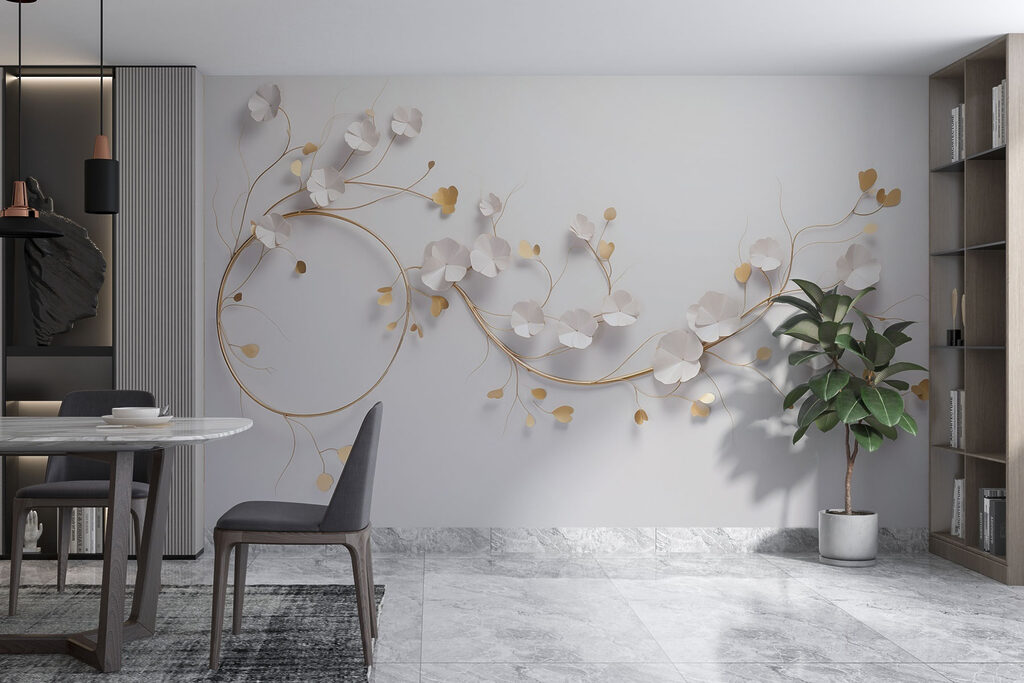 Florecillas con hojas doradas — interior 2