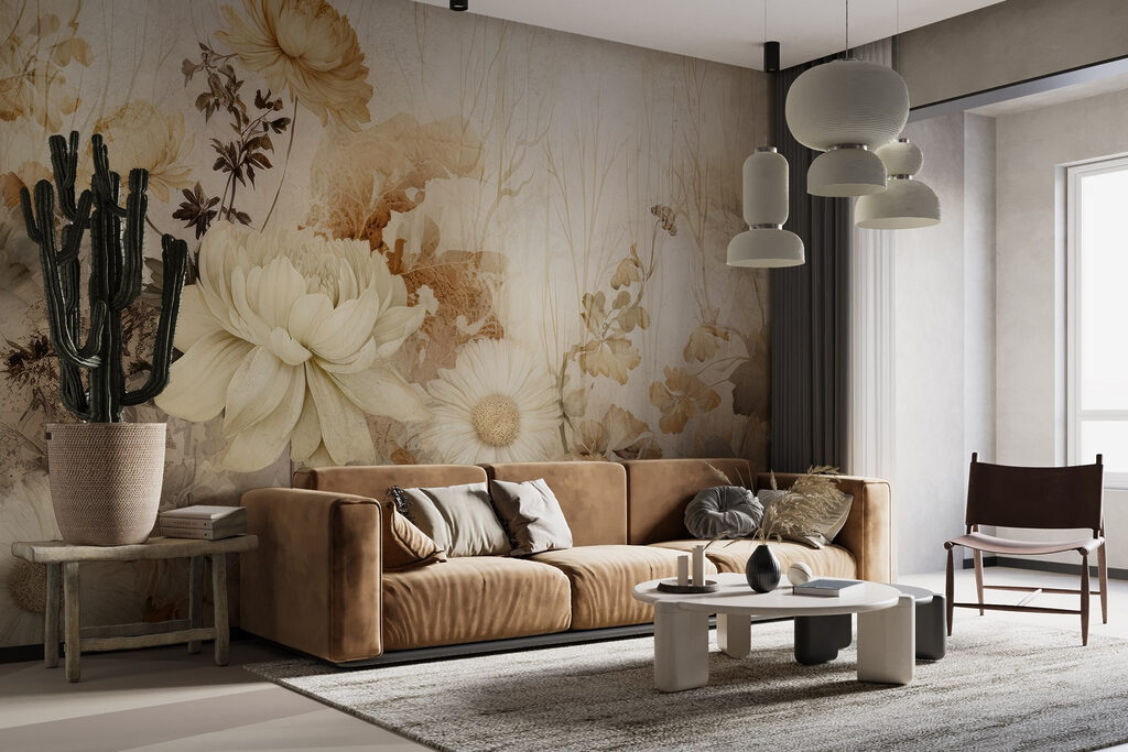 Flores en trazos pintados — interior 1