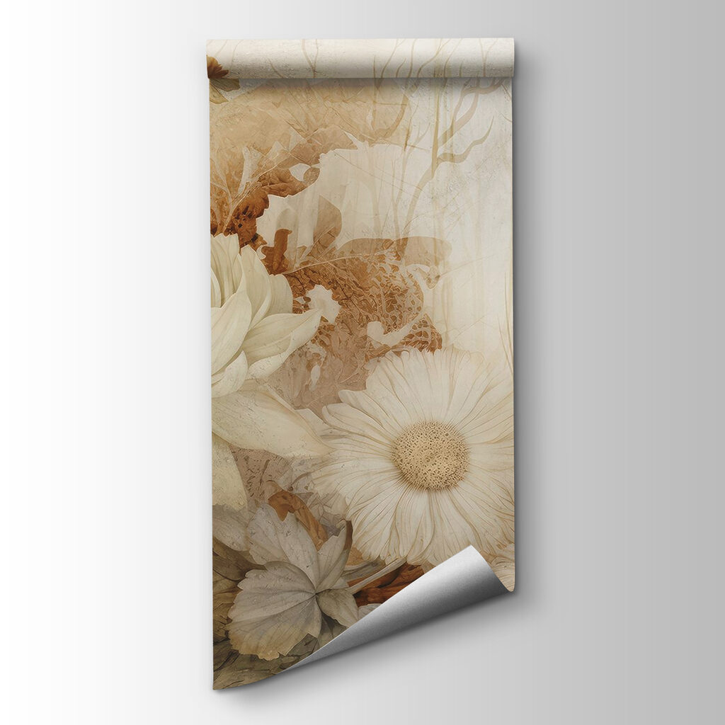 Flores en trazos pintados — vista del producto