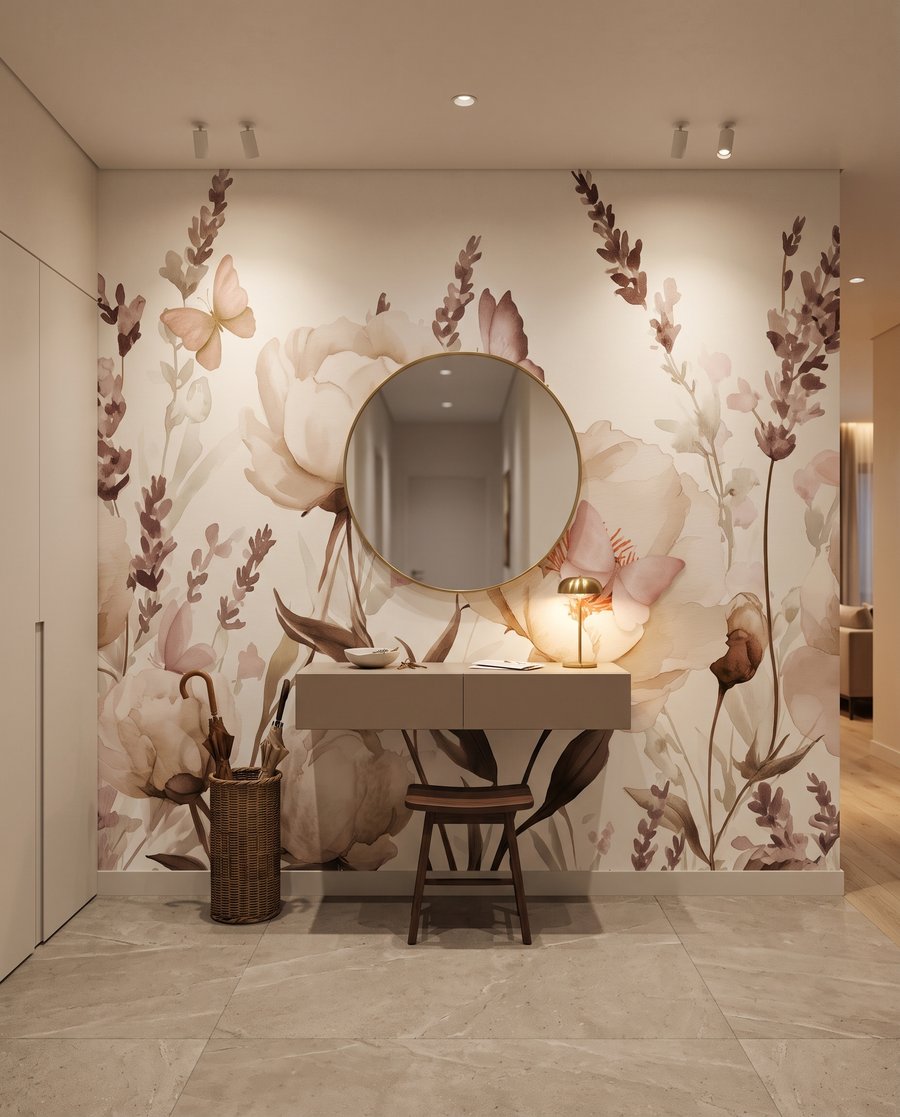 Mariposas sobre tallos florales — interior 7