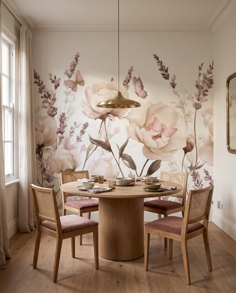 Mariposas sobre tallos florales — interior 8