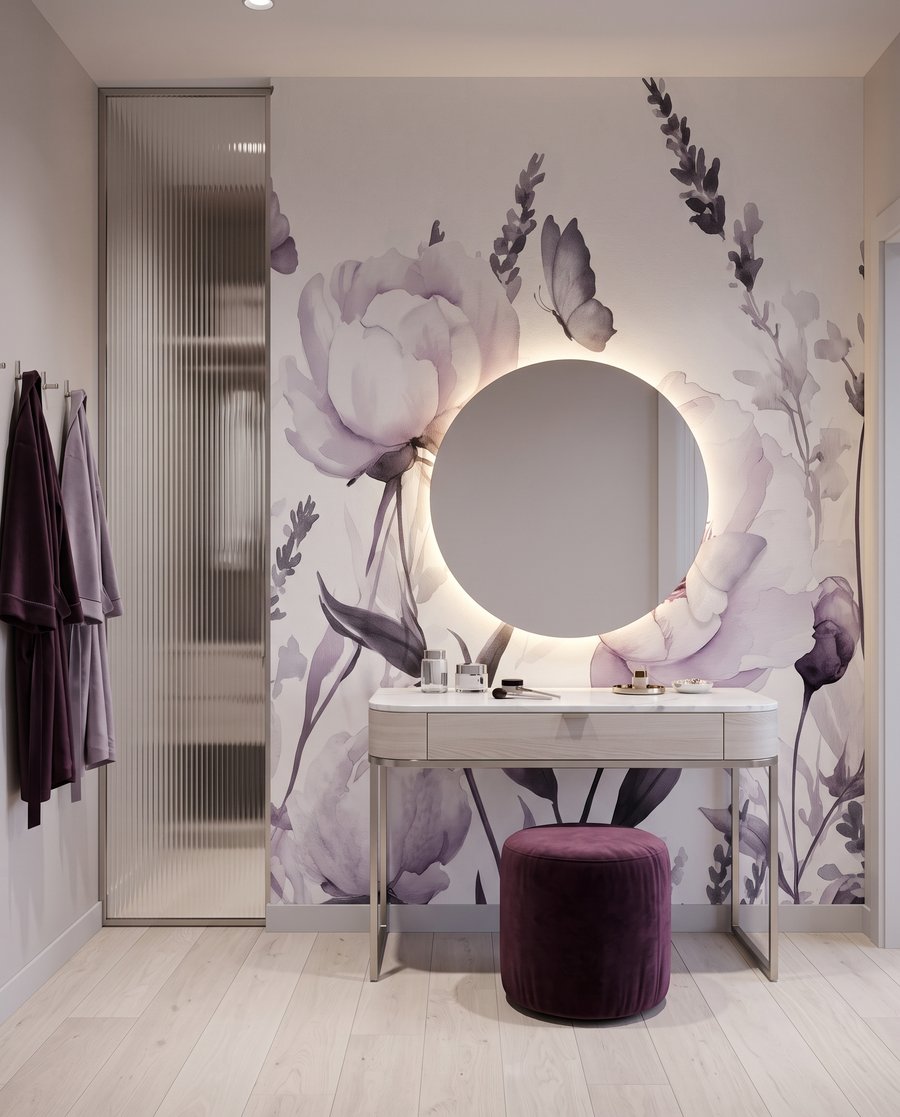 Mariposas sobre tallos florales — interior 4