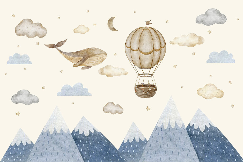 Ballena con globo aerostático — diseño completo