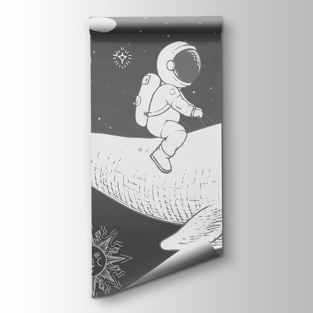 Astronauta sobre ballena espacial — vista del producto
