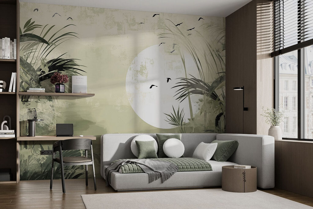 Luna entre palmeras tropicales — interior 2