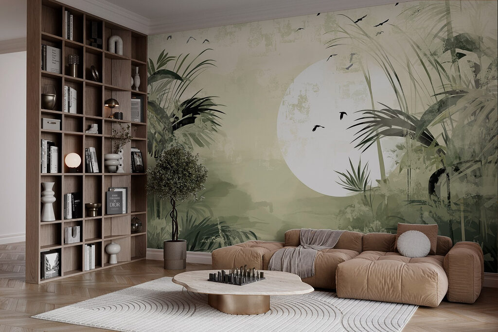Luna entre palmeras tropicales — interior 3