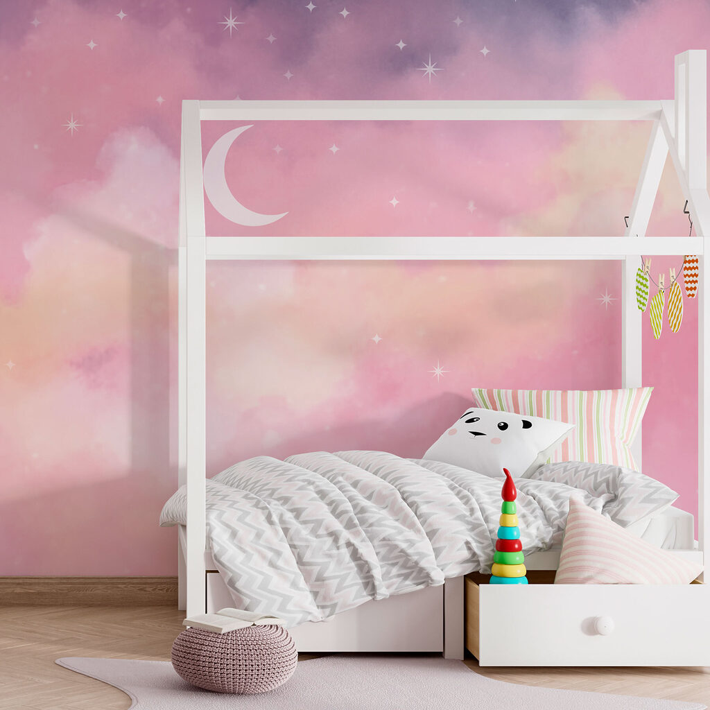 Luna entre nubes rosas — interior 2