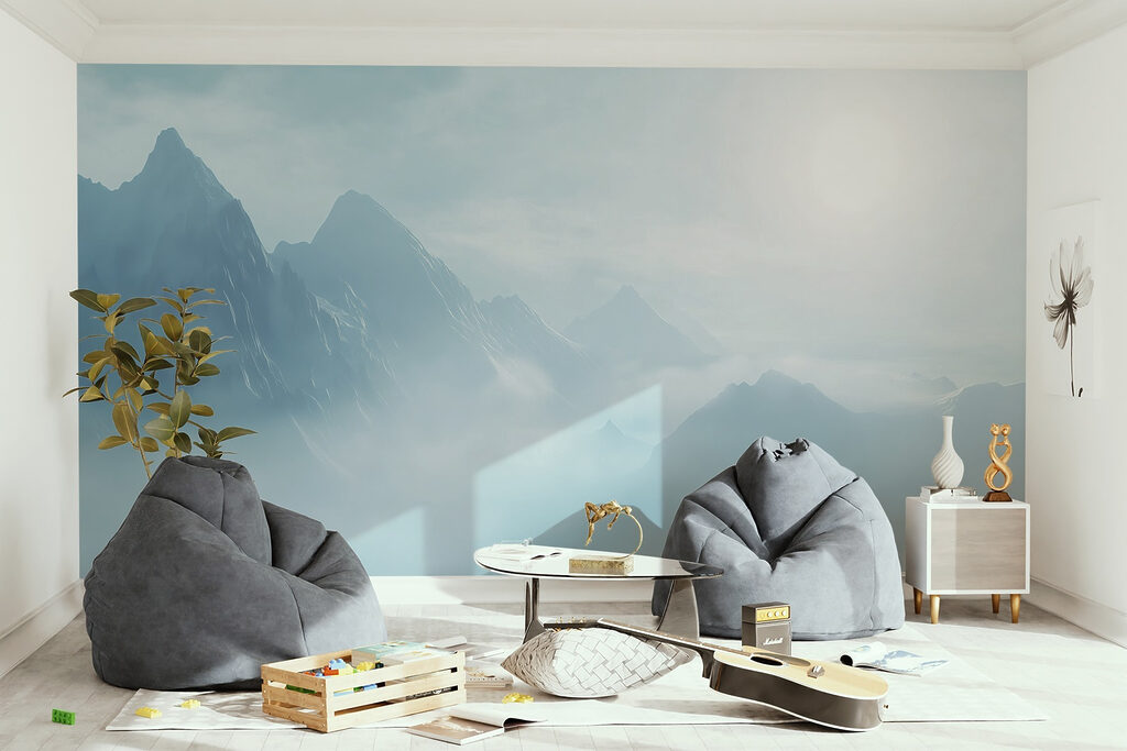 Montañas azules en bruma — interior 1