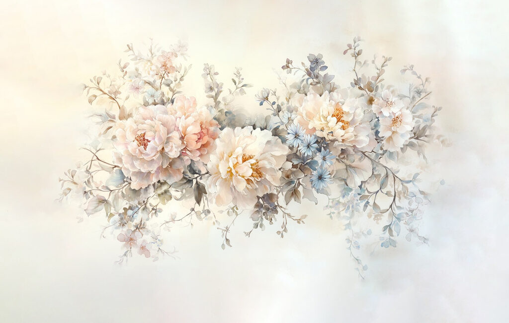 Ramo de flores delicadas — diseño completo