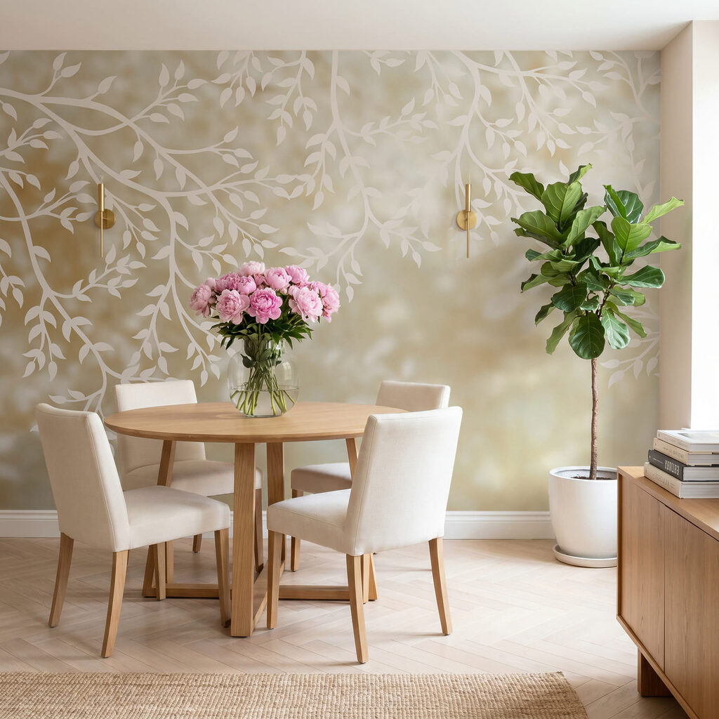 Hojas claras con destellos — interior 1