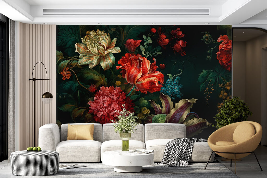 Ramo oscuro de flores — interior 1