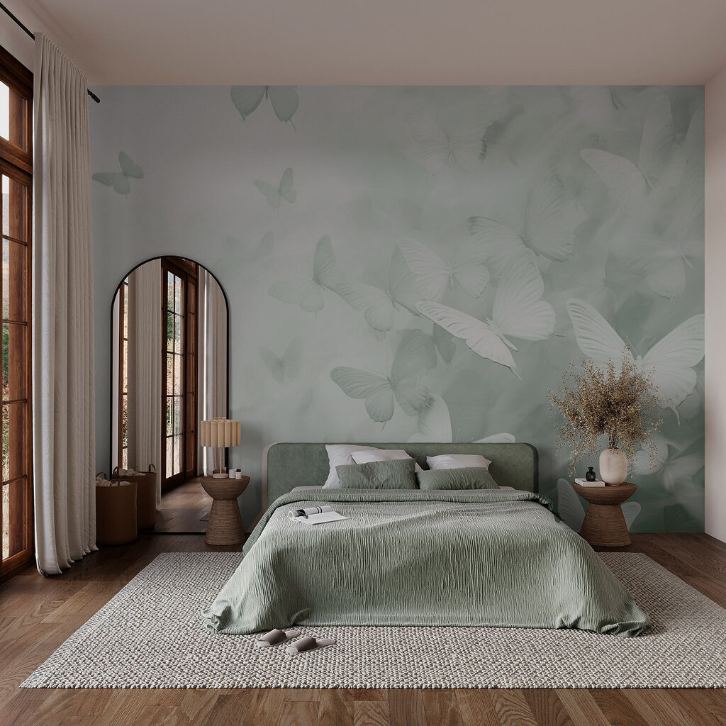 Mariposas blancas en bruma — interior 1