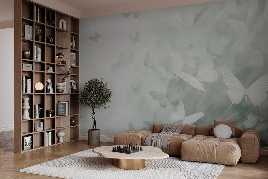 Mariposas blancas en bruma — interior 2