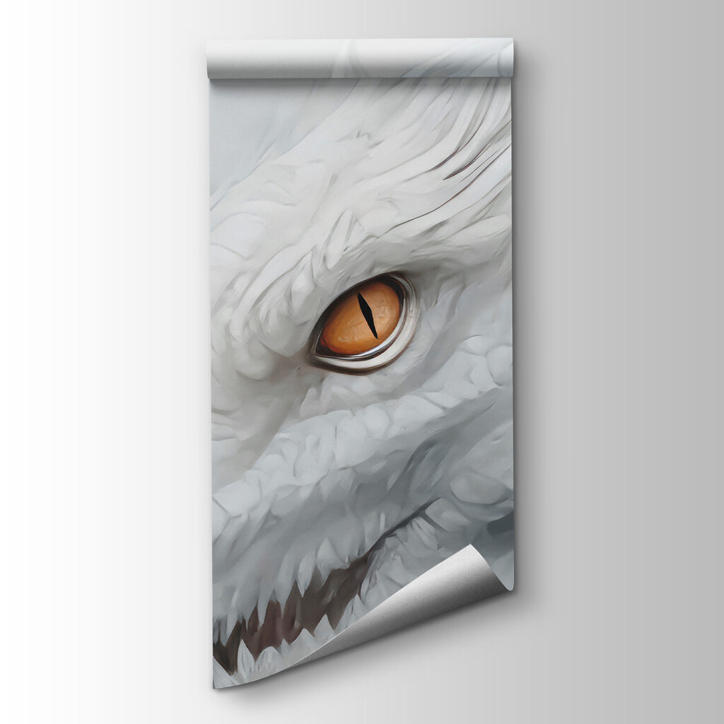 Dragón blanco en niebla — vista del producto
