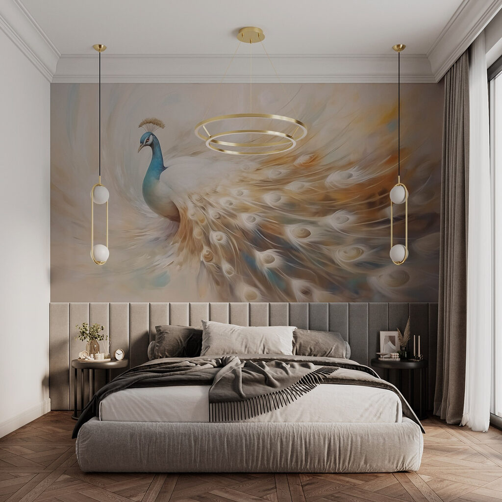 Pavo de cuello azul — interior 1