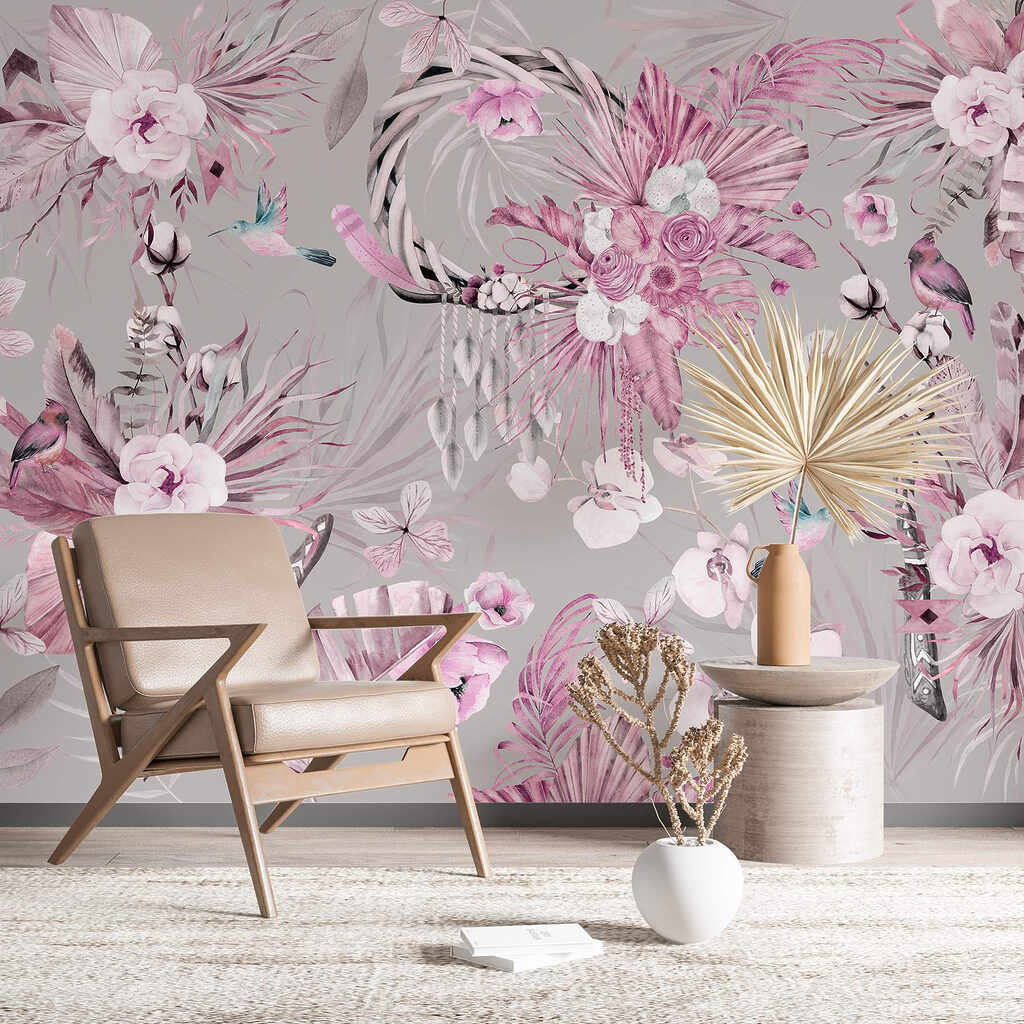 Flores con aves elegantes — interior 2