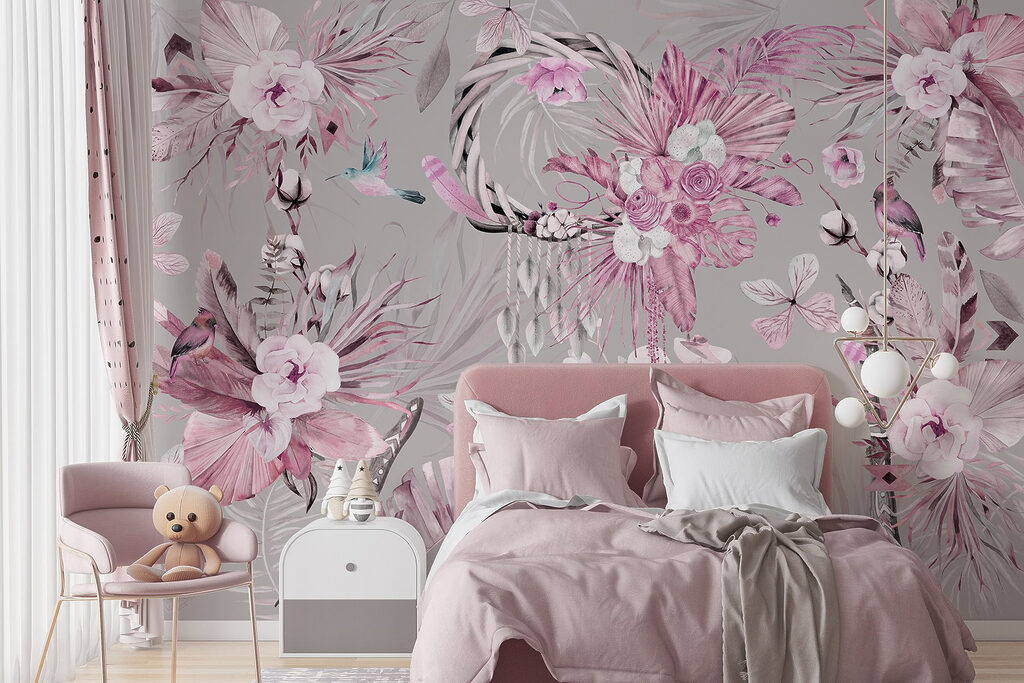 Flores con aves elegantes — interior 3