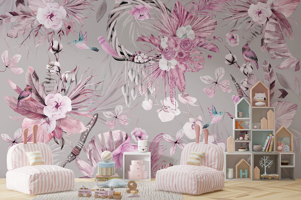Flores con aves elegantes — interior 4