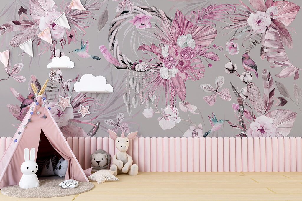 Flores con aves elegantes — interior 5