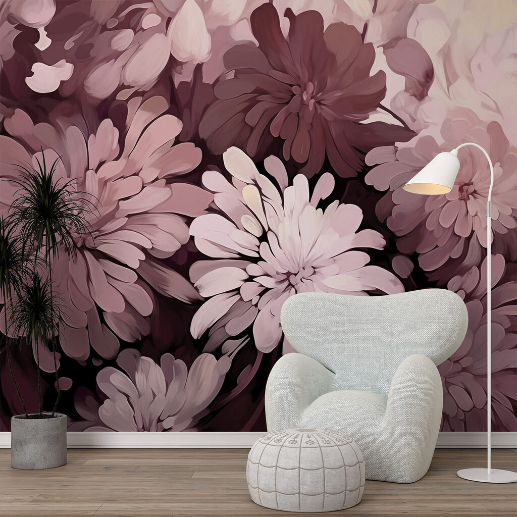 Flores en tonos ciruela — interior 2