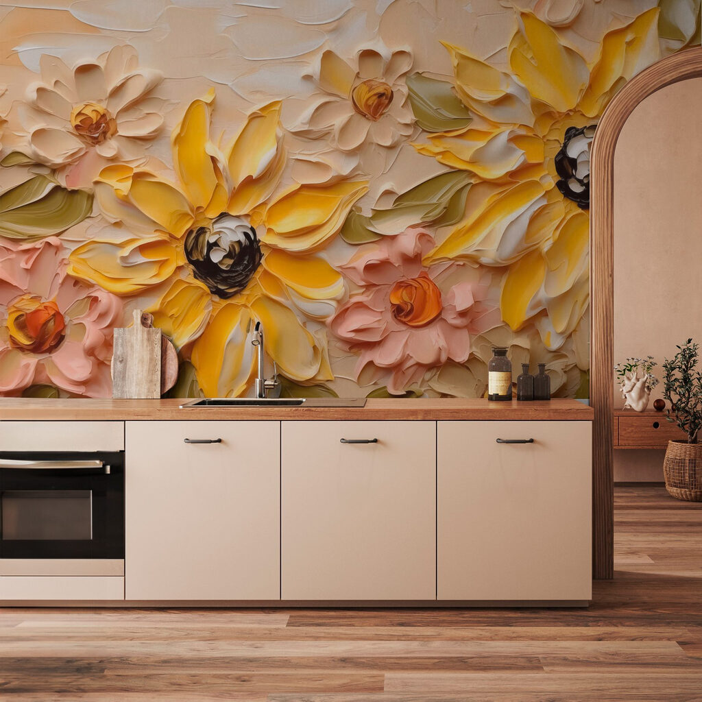 Flores amarillas pintadas — interior 2
