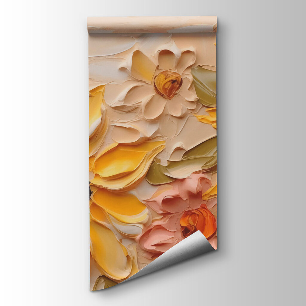 Flores amarillas pintadas — vista del producto