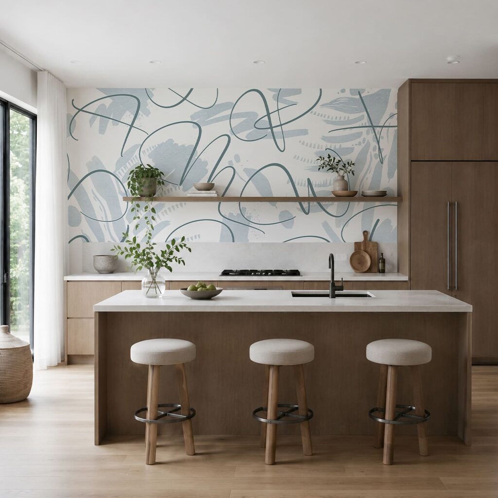 Líneas sueltas sobre hojas — interior 2