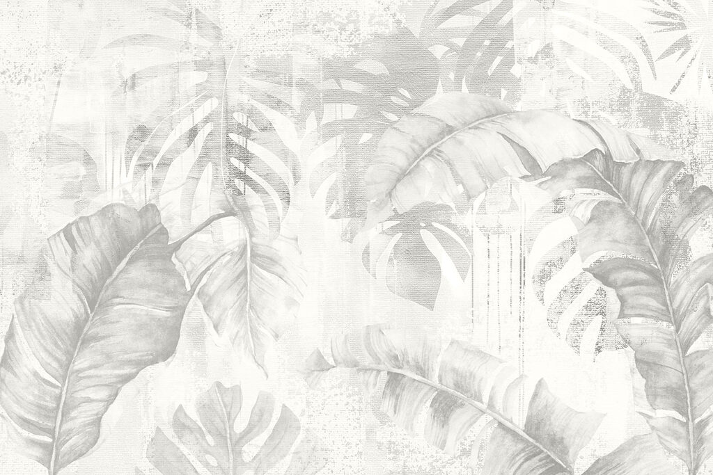 Hojas tropicales desgastadas — diseño completo