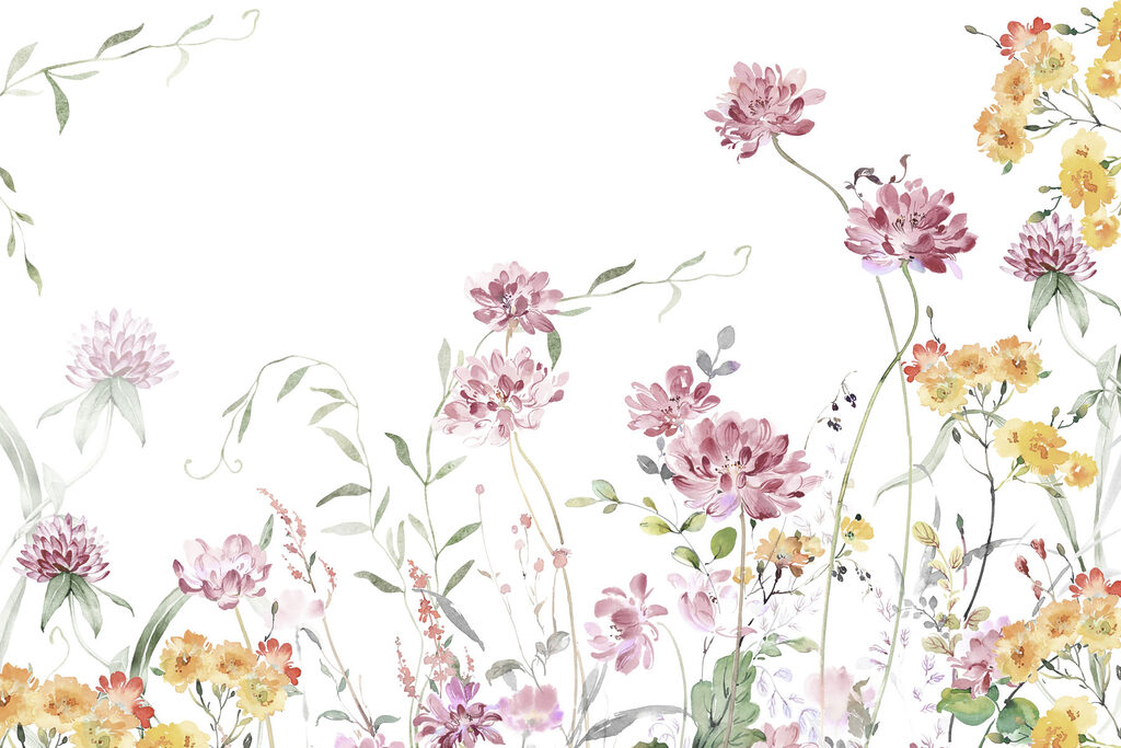 Flores en el borde — diseño completo