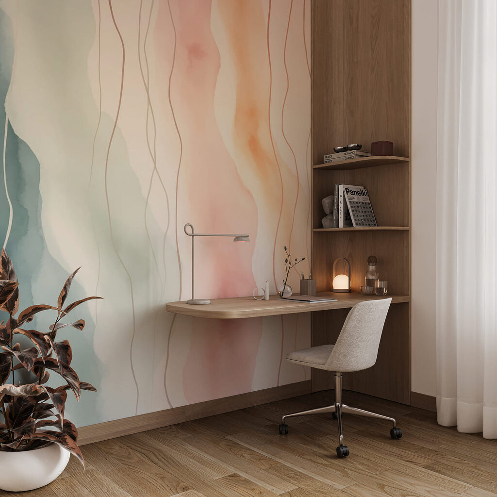 Bandas pastel verticales — interior 3